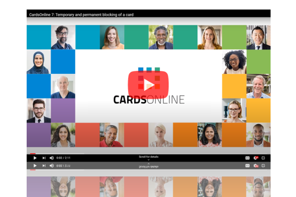 Temporary and permanent blocking of a card – CardsOnline 7 Videos