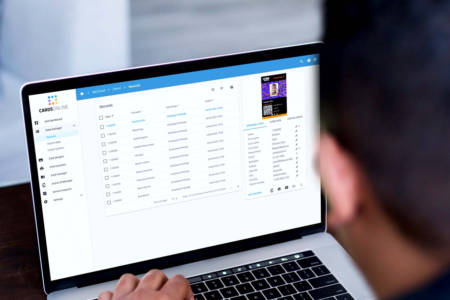 CardsOnline MyCloud - Data Manager CardsOnline MyCloud - Data Manager